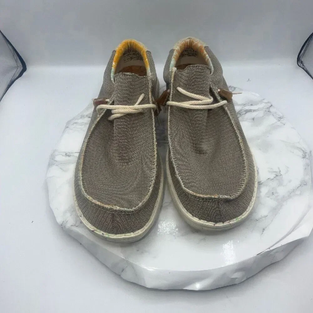 HEY DUDE Desert Brown Wally Eco Sox Shoes-12